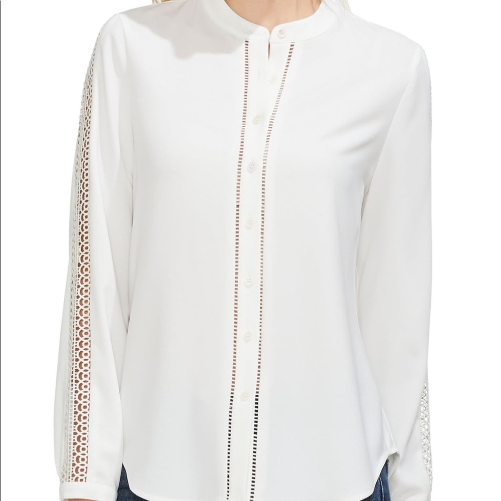 Vince Camuto French Crepe Shirt XS